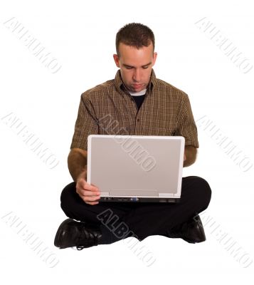 Man Working On Laptop Man Working On Laptop