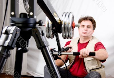 operator work with tv-crane operator work with tv-crane