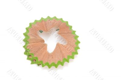 Green Shavings from pencils