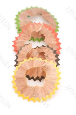 Shavings from pencils