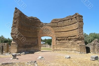 Old roman ruins on the ancient villa in Italy Old roman ruins on the ancient villa in Italy