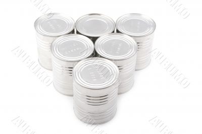 canned goods on white