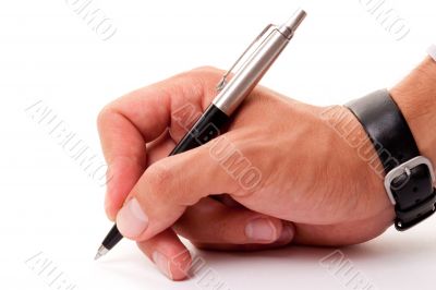 hand with pen
