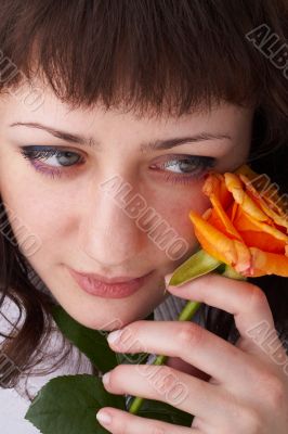 woman with rose woman with rose