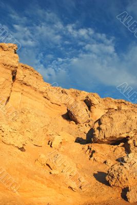 African landscape rock formations in a sand desert 2