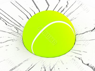 three dimensional tennis ball