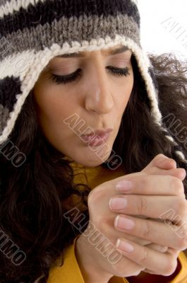 pretty young model shivering from cold pretty young model shivering from cold