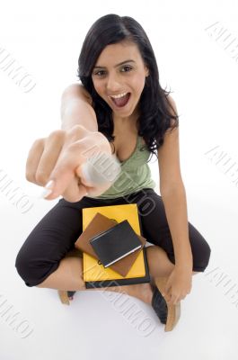 aerial view of youth girl`s hand