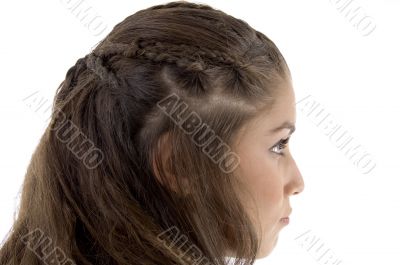 young female posing with stylist hairstyle