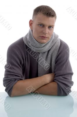 portrait of handsome man with crossed arms