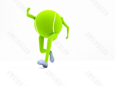 running tennis ball running tennis ball