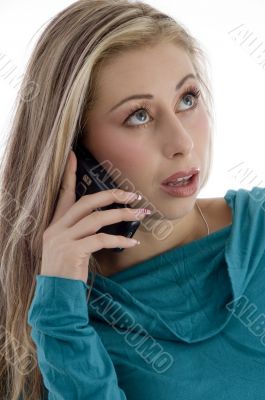 woman talking on cell phone