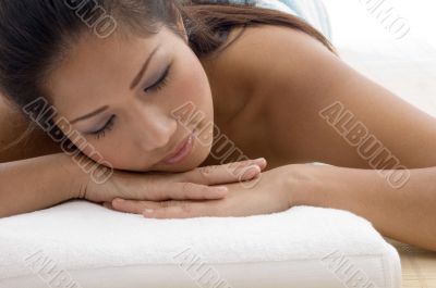 close up of relaxing beautiful woman close up of relaxing beautiful woman