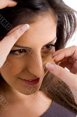 beautician applying makeup beautician applying makeup