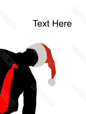 peeping male with christmas hat peeping male with christmas hat