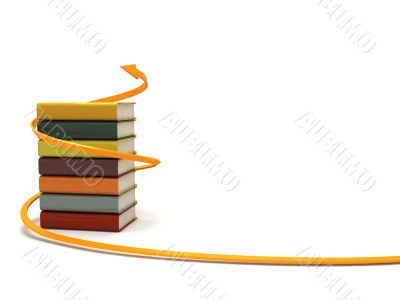 three dimensional books wrapped with arrow three dimensional books wrapped with arrow