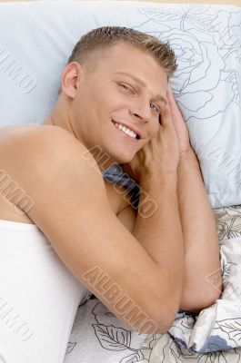 smiling young guy resting smiling young guy resting