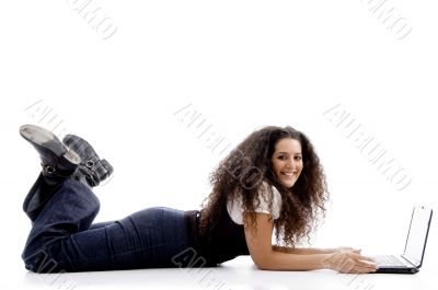 young professional busy with laptop