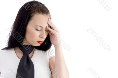frustrated woman posing