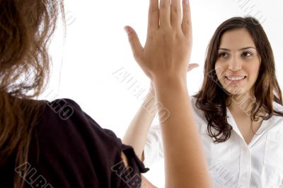 two friends spending happiest time together