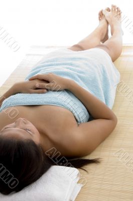 woman going to take massage