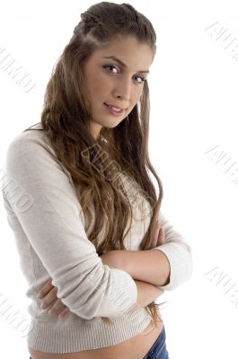 fashionable female model posing