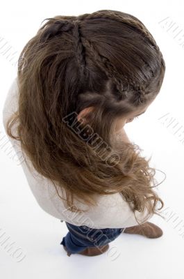 young female posing with stylist hairstyle