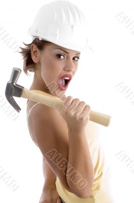 architect with hammer