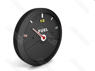 side view of fuel meter