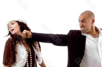 young man punching his partner