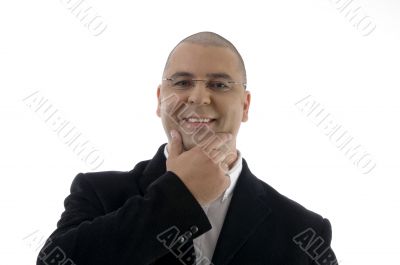 portrait of pleased businessman