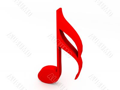 red treble clef note