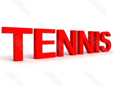 side view of tennis word side view of tennis word