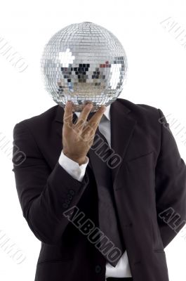 handsome young attorney with disco ball
