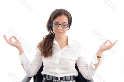 pretty woman doing meditation pretty woman doing meditation