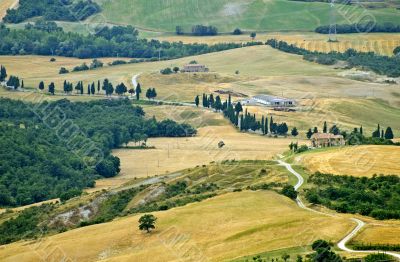 Landscape in Val d`Orcia (Tuscany)
