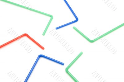 drinking straws closeup