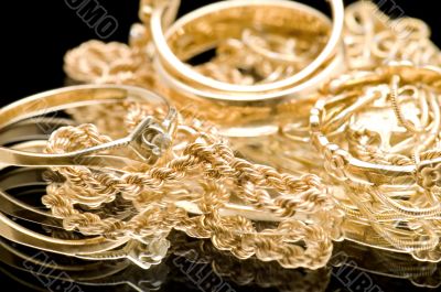 Gold valuable on black