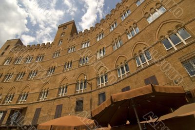 Siena (Tuscany) - Historic building in Piazza del Campo