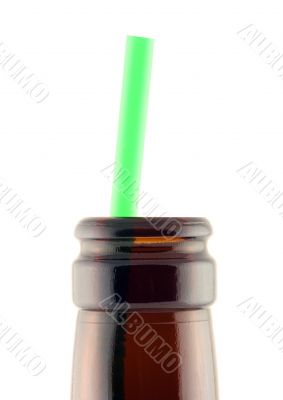 Bottle neck with straw