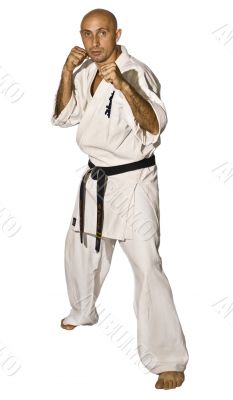 Karateka men fighting