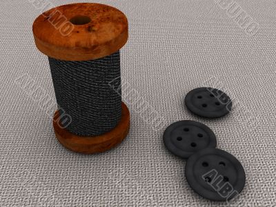 bobbin and a buttons