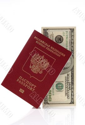 Passport of Russian Federation and hundred USD