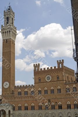 Siena - Historic buildings in Piazza del Campo