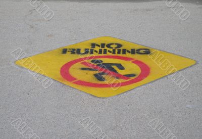 no running sign