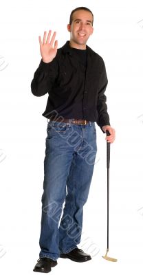 Waving Golfer Waving Golfer