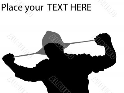 young man stretching his cap