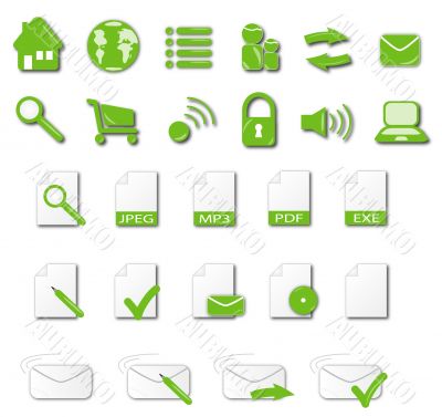 Icon Set green tone