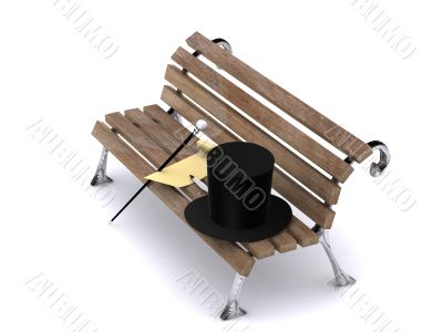 letter on bench letter on bench