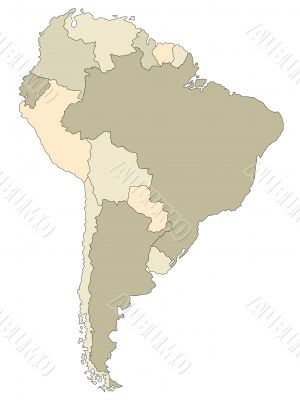 Map of South America